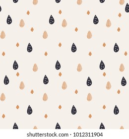 Cute seamless drop pattern.. rain pattern.  Baby pattern. Vector illustrator. Can be used for baby t-shirt print, fashion print design, kids wear, baby shower celebration greeting and invitation card.