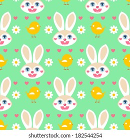 Cute seamless Easter pattern