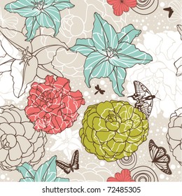 cute seamless floral background
