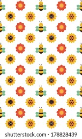 cute seamless floral pattern design. vector illustration