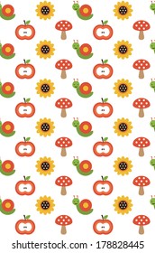 cute seamless floral pattern design. vector illustration