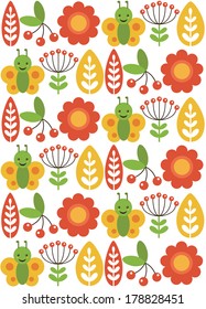 cute seamless floral pattern design. vector illustration
