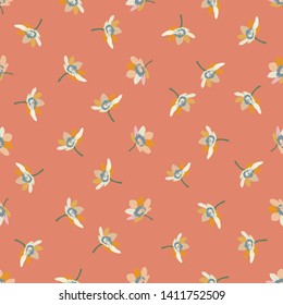 cute seamless floral pattern with hand drawn flowers