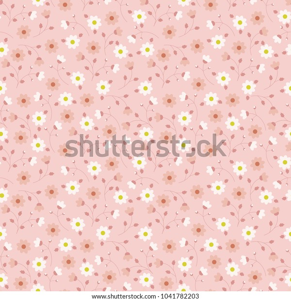 Cute Seamless Floral Pattern Little Flowers Stock Vector Royalty