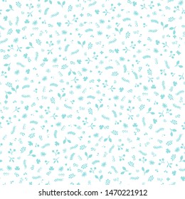 Cute seamless floral pattern. Simple flowers background for fabric, wrapping, wallpaper, paper. Vector illustration