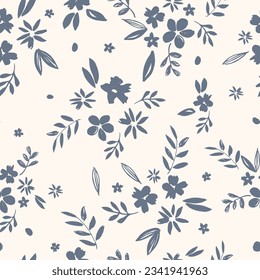 cute seamless floral pattern vector illustration