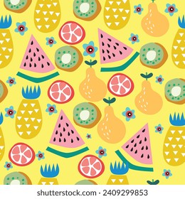 cute seamless floral pattern vector illustration