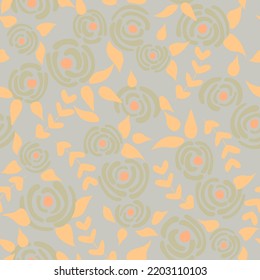 Patrón de rosas florales sin costura. Textura de flores pequeñas. Resumen de textura vectorial transparente pastel. Elegante plantilla folclórica. Diseño de la libertad. Ilustración gráfica de la naturaleza en estilo doodle.