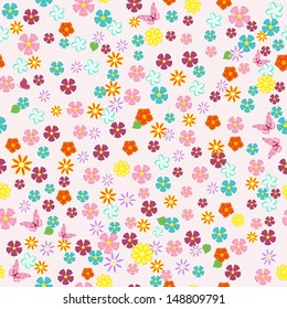 Cute seamless floral texture