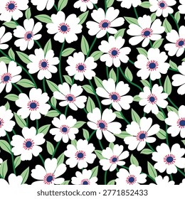 cute seamless floral vector