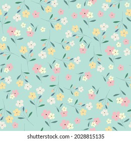süße Blumen, nahtloser Musterhintergrund
