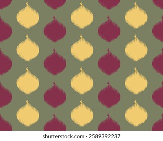 Cute seamless hand drawn wood carving red and yellow onions pattern, crafted brush line, engraving, weaving textured surface background, simple graphic for kitchen textile, stationary, hand towel