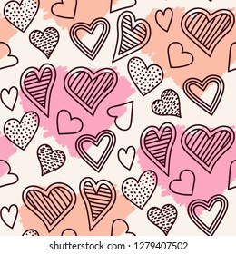 Cute seamless heart pattern design