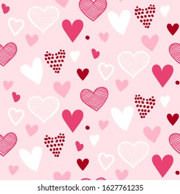 Cute seamless heart pattern design for valentine's day