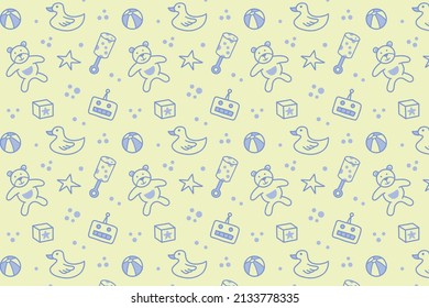 Cute seamless kids pattern background