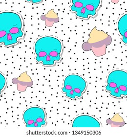 cute seamless kids pattern, illustration in vector format