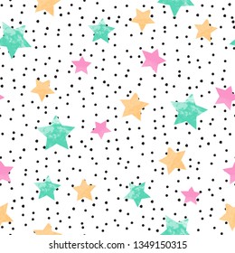cute seamless kids pattern, illustration in vector format
