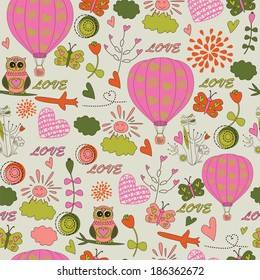 Cute seamless love background
