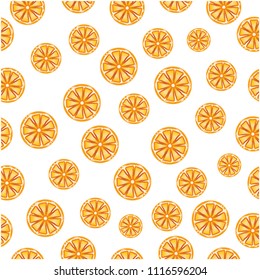 Cute seamless orange cloth template. Spring orange linen theme vector. Repeating insect fabric artwork for textile.