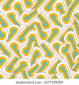 Cute seamless pattern 70's retro colors. Background for fabric, wallpaper, giftwrap, scrapbooking art and packaging design projects.