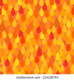 Cute seamless pattern with abstract autumn foliage. Vector illustration