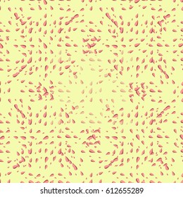 Cute seamless pattern with abstract petals