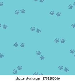 cute seamless pattern with animal paw prints