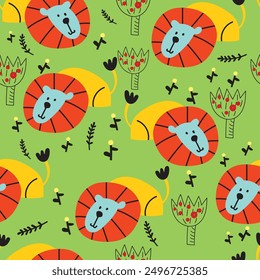 Cute  seamless pattern for baby , nursery print, kids apparel, wrapping paper, fabric, and textile.