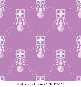 Cute seamless pattern with beautiful 
 jewelry. wallpaper, wrapping.
