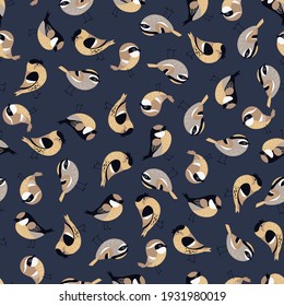 Cute seamless pattern with birds