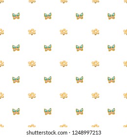 Cute seamless pattern with bows. Simple style vector illustration. Cloth design, wallpaper, wrapping