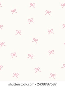 Cute seamless pattern with bows. Vector illustration.