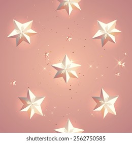 cute seamless pattern with bright stars