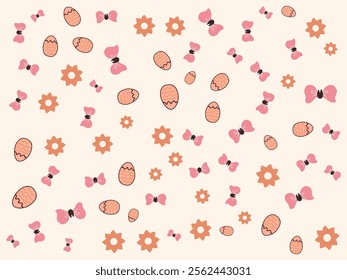cute seamless pattern with bunny for happy easter