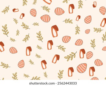 cute seamless pattern with bunny for happy easter