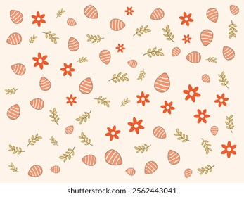 cute seamless pattern with bunny for happy easter