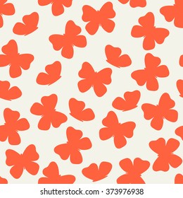 Cute seamless pattern with butterflies