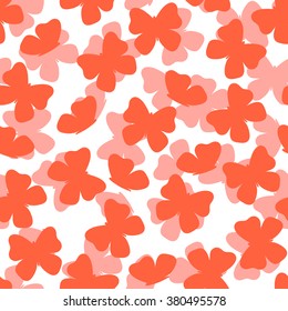 Cute seamless pattern with butterflies