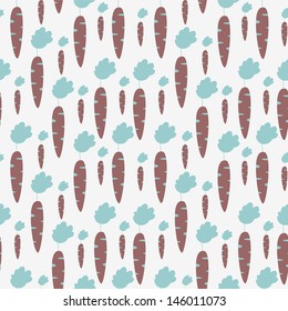 Cute seamless pattern with carrots