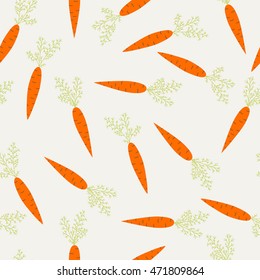 cute seamless pattern with carrots
