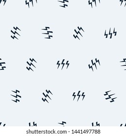 Cute seamless pattern children theme thunder flash on light background. Vector illustration for kid. Pattern suitable for posters, postcards, fabric or wrapping paper.