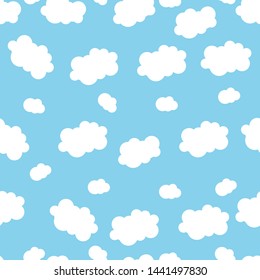 Cute Clouds Pattern Endless Vector Stock Vector (Royalty Free) 1193053978