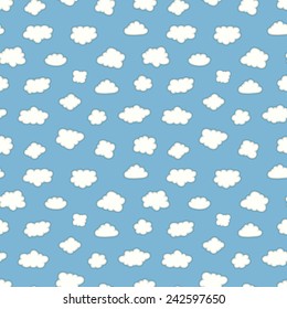 Cute seamless pattern with cloud. For your design, textile, fabric, wrapping paper.