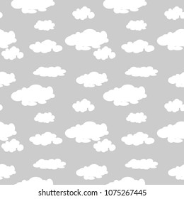 Cute seamless pattern with clouds or butterflies.Can be used for wallpaper,fabric, web page background, surface textures.
