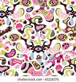 cute seamless pattern in cmyk colors