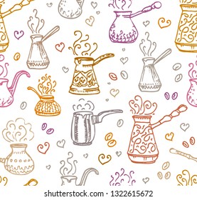 Cute seamless pattern with Coffee