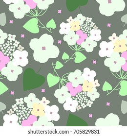 Cute seamless pattern with colorful bouquets of flowers can be used for wallpapers, surface textures, textile,linen, tile, kids cloth, pattern fills, page backgrounds and more creative designs.