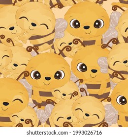 adorable patrón impecable de decoración, papel pintado para niños.