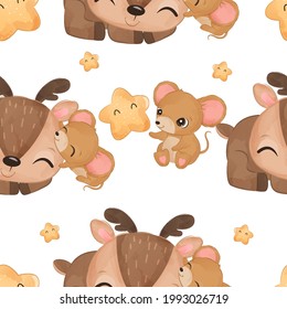 adorable patrón impecable de decoración, papel pintado para niños.