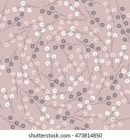 Cute seamless pattern with decorative flowers isolated on pink background can be used for linen, tile, design fabric, textile and more creative designs.